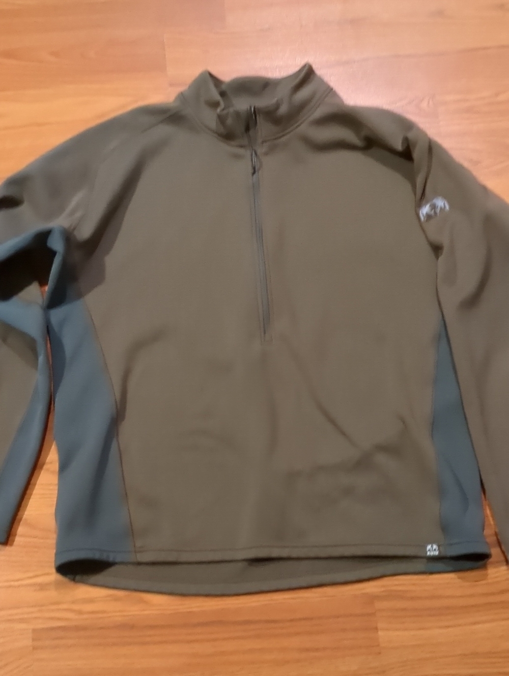 KUIU Peloton 200 Zip-T Tech Fleece Pullover Two-Tone Brown Gray Hunting XL